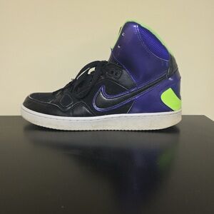 Nike Son of Force Mid Black Mens Basketball Sneaker Purple Green